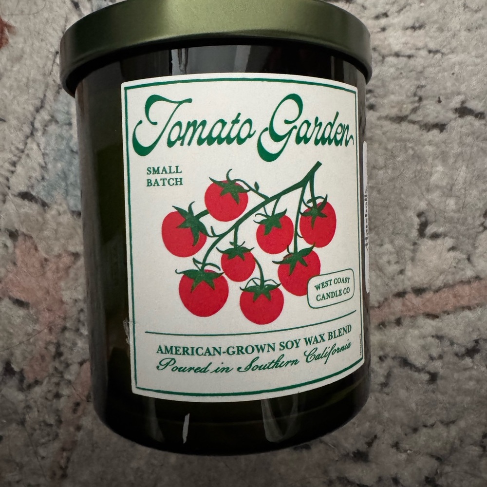 Tomato Garden Soy Wax Candle - Green